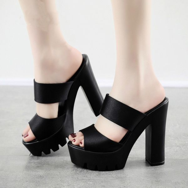 j464 shoes women slippers summer plus size 35-43 13cm super high heel sandals fish mouth toe party wedding shoes flip flops, Black
j464 shoes women slippers summer plus size 35-43 13cm super high heel sandals fish mouth toe party wedding shoes flip flops, Black