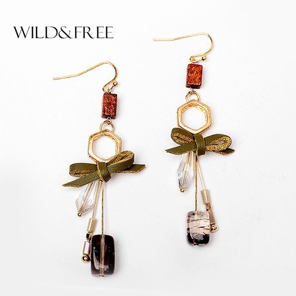 wild & women dark green leather bowknot natural stone drop earrings vintage gold long dangle earrings jewelry gift, Silver
wild & women dark green leather bowknot natural stone drop earrings vintage gold long dangle earrings jewelry gift, Silver