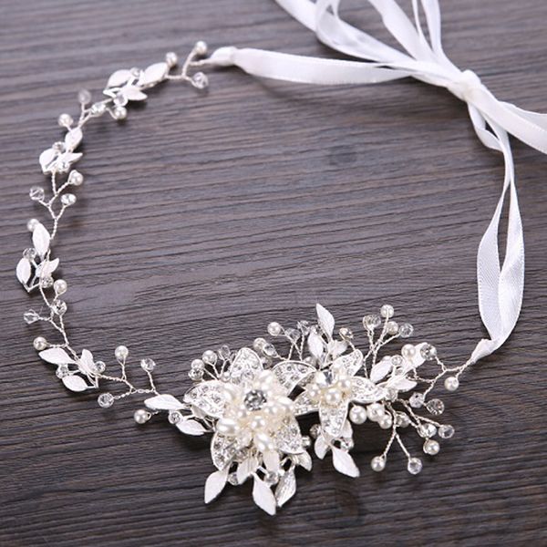 wedding bride headband pearl rhinestone flower with ribbon headdress wedding jewelry bride hair band accessories ornaments, White;golden
wedding bride headband pearl rhinestone flower with ribbon headdress wedding jewelry bride hair band accessories ornaments, White;golden