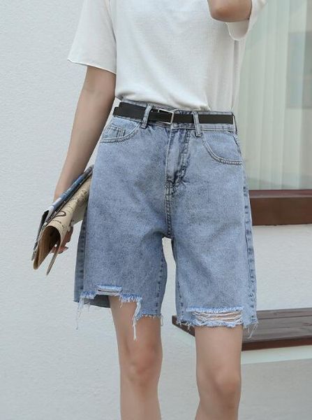 2020 summer knee length jeans woman cotton pant high waist elastic hole vintage elastic half length pant female korean chic, Blue
2020 summer knee length jeans woman cotton pant high waist elastic hole vintage elastic half length pant female korean chic, Blue
