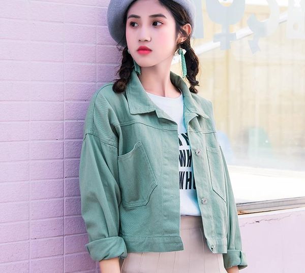 new korean denim jacket 2019 autumn loose fresh 9 colors/student denim jacket female fashion baseball uniform g214, Black;brown
new korean denim jacket 2019 autumn loose fresh 9 colors/student denim jacket female fashion baseball uniform g214, Black;brown