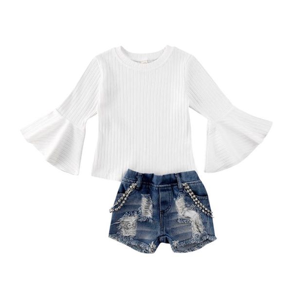 summer fashion newborn baby girls wide sleeve knit + jeans deenim shorts pants outfits summer clothes set, White
summer fashion newborn baby girls wide sleeve knit + jeans deenim shorts pants outfits summer clothes set, White