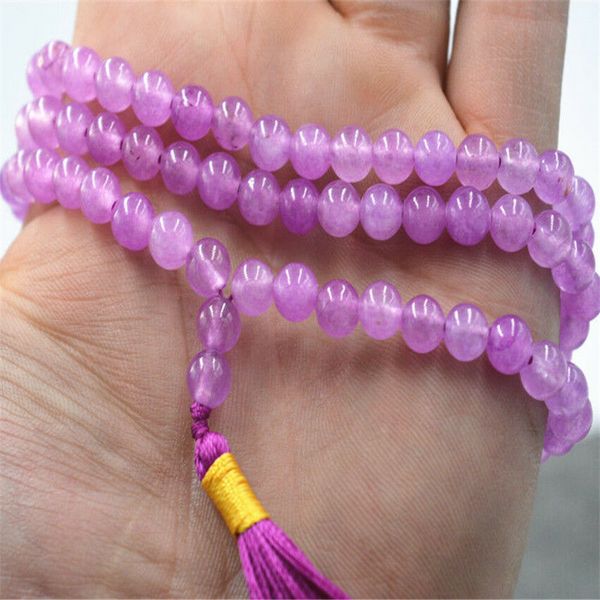 6mm amethyst necklace energy sutra handmade natural chain cuff meditation, Silver
6mm amethyst necklace energy sutra handmade natural chain cuff meditation, Silver