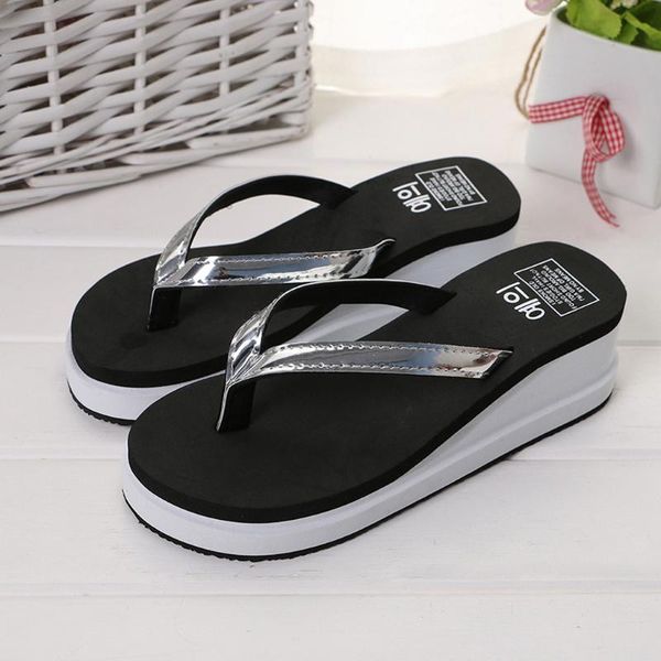 2019 new women non-slip platform shoes female high-heeled flip-flops thick-soled sandals and slippers beach shoes flops #1216, Black
2019 new women non-slip platform shoes female high-heeled flip-flops thick-soled sandals and slippers beach shoes flops #1216, Black