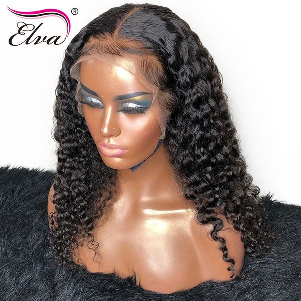 curly elva lace front human hair wigs with baby hair brazilian lace front wigs for black women pre plucked with beached knots, Black;brown
curly elva lace front human hair wigs with baby hair brazilian lace front wigs for black women pre plucked with beached knots, Black;brown