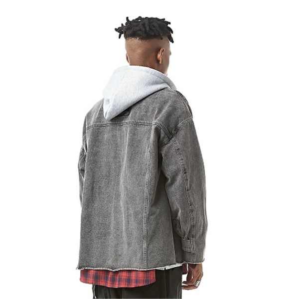 men's jackets male streetwear hip hop wash jeans jacket outerwear men detachable hat denim spring autumn casual hooded coat, Black;brown
men's jackets male streetwear hip hop wash jeans jacket outerwear men detachable hat denim spring autumn casual hooded coat, Black;brown