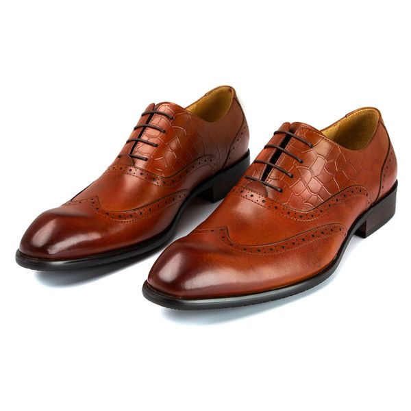 2020 genuine cow leather men formal shoes brogue elegant classic business wedding oxford shoes social mens dress, Black
2020 genuine cow leather men formal shoes brogue elegant classic business wedding oxford shoes social mens dress, Black