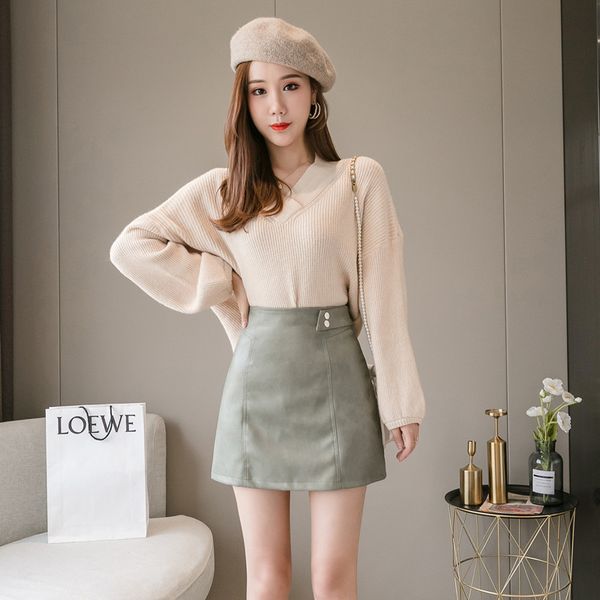 new autumn white black green a-line pu leather skirt for women high waist office wear skirts female short skirt with belt
new autumn white black green a-line pu leather skirt for women high waist office wear skirts female short skirt with belt