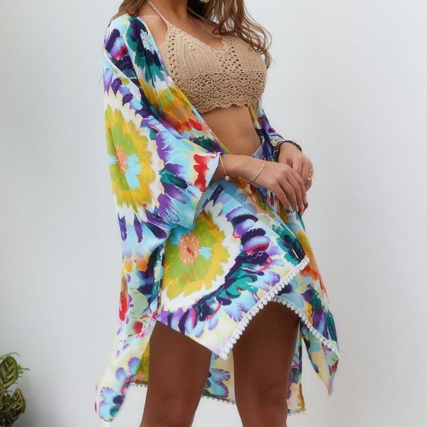 women fashion bohemian style summer printing beachsunscreen shawl loose coat summer style casual women beach coat a504, Black;brown
women fashion bohemian style summer printing beachsunscreen shawl loose coat summer style casual women beach coat a504, Black;brown