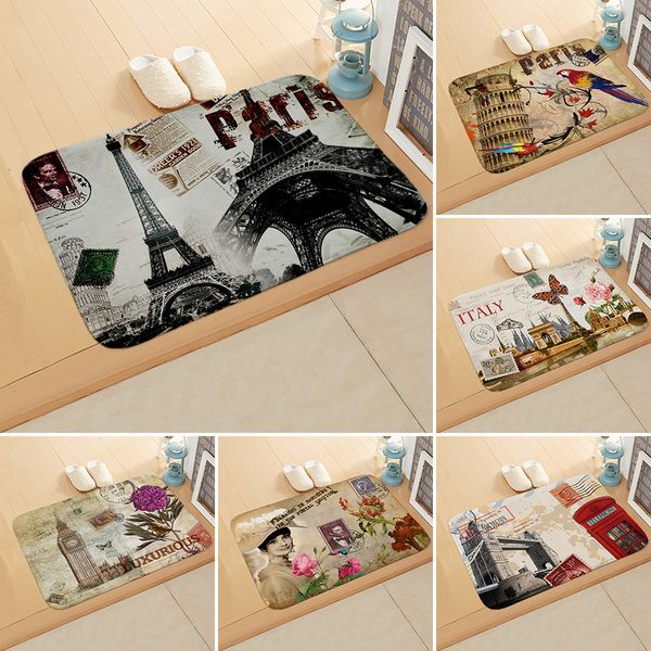 europe and america retro butterfly iron tower british style rug anti-slip water-absorbing bathroom mat mat
europe and america retro butterfly iron tower british style rug anti-slip water-absorbing bathroom mat mat