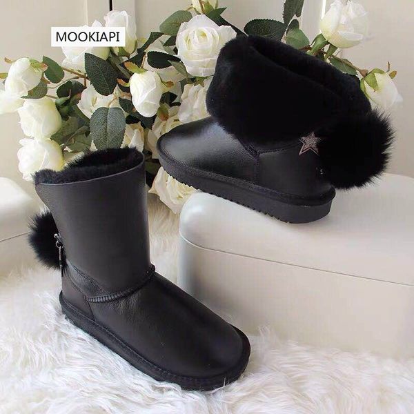 in 2019, europe's latest high-quality snow boots, real sheepskin, 100% natural wool, women's boots, delivery, Black
in 2019, europe's latest high-quality snow boots, real sheepskin, 100% natural wool, women's boots, delivery, Black