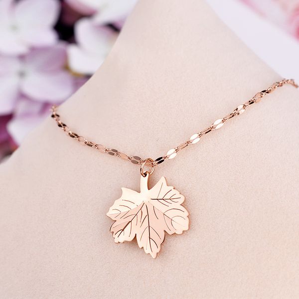 fashion jewelry necklace, rose gold necklace, leaf titanium steel necklace, don't fade, not allergic, Silver
fashion jewelry necklace, rose gold necklace, leaf titanium steel necklace, don't fade, not allergic, Silver