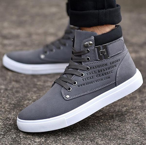 fashion men casual shoes high canvas shoes sneakers man lace-up breathable flats, Black
fashion men casual shoes high canvas shoes sneakers man lace-up breathable flats, Black