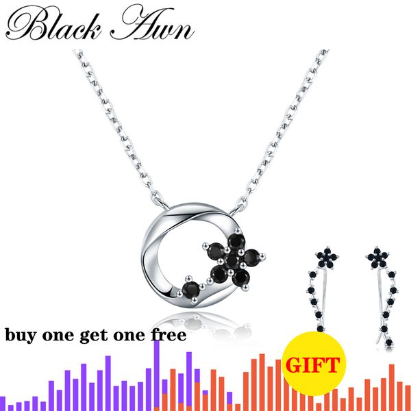 black awn classic 925 sterling silver jewelry necklace for women flower black spinel round necklaces pendants k036
black awn classic 925 sterling silver jewelry necklace for women flower black spinel round necklaces pendants k036