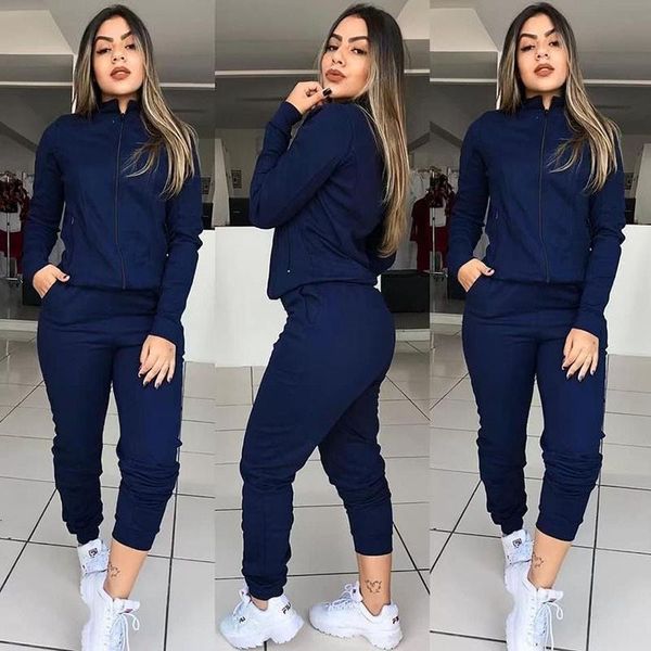women designer tracksuits solid color stand collar zipper fly two piece outfits fashion casual womens tracksuits, Gray
women designer tracksuits solid color stand collar zipper fly two piece outfits fashion casual womens tracksuits, Gray
