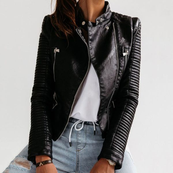 faux leather pu jacket leisure bodyish motorcycle jacket women spring autumn black fashion outerwear gothic punk leather coats
faux leather pu jacket leisure bodyish motorcycle jacket women spring autumn black fashion outerwear gothic punk leather coats