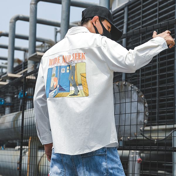 casual men hip hop shirt cotton linen printed shirt fashion men long sleeve oversize mens casual shirts cotton new ii50cs, White;black
casual men hip hop shirt cotton linen printed shirt fashion men long sleeve oversize mens casual shirts cotton new ii50cs, White;black