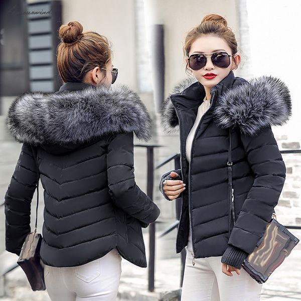 jacket winter women 2019 short winter jacket women hooded winter coat collar parka fur casual cotton padded, Black
jacket winter women 2019 short winter jacket women hooded winter coat collar parka fur casual cotton padded, Black