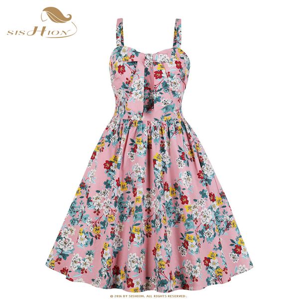 sishion floral print vintage dress vd1067 spaghetti strap women ladies bow pink swing elegant backless summer cotton dress, Black;gray
sishion floral print vintage dress vd1067 spaghetti strap women ladies bow pink swing elegant backless summer cotton dress, Black;gray