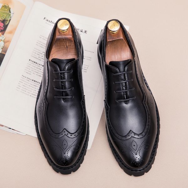 2019 spring new style bullock varved trendy shoes casual fashion workwear business men's shoes korean-style simple versatile, Black
2019 spring new style bullock varved trendy shoes casual fashion workwear business men's shoes korean-style simple versatile, Black