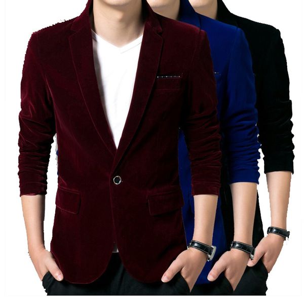 casual velvet suit men's slim fit korean-style one-piece gold velvet suit velveteen coat, White;black
casual velvet suit men's slim fit korean-style one-piece gold velvet suit velveteen coat, White;black