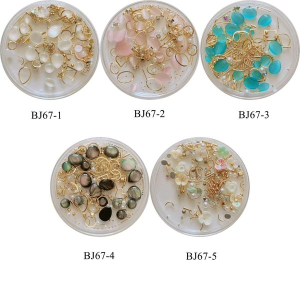1 jar nail art mix decorations stone and flower mixed with metal stud in jars bj67, Black
1 jar nail art mix decorations stone and flower mixed with metal stud in jars bj67, Black