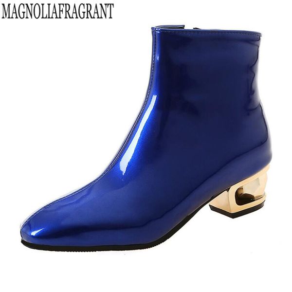black patent leather ankle boots pointed toe patent leather blue pink woman side zip plus size 33 - 43 winter boots botas mujer
black patent leather ankle boots pointed toe patent leather blue pink woman side zip plus size 33 - 43 winter boots botas mujer