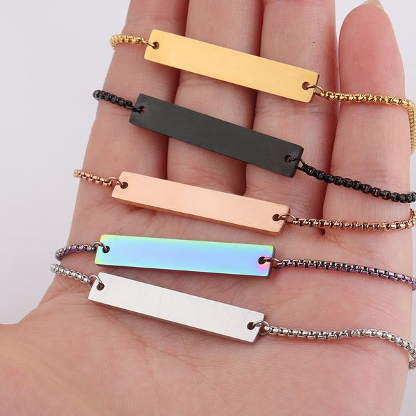 diy personalized blank bar bracelet 316l stainless steel can custom engrave bracelets adjustable mens bracelet for friend jewelry gifts, Black
diy personalized blank bar bracelet 316l stainless steel can custom engrave bracelets adjustable mens bracelet for friend jewelry gifts, Black