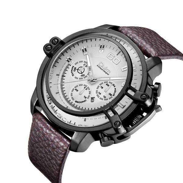 uartz male watches 2019 new oulm watch men sports leather strap watches fashion man wristwatch fashion saati, Slivery;brown
uartz male watches 2019 new oulm watch men sports leather strap watches fashion man wristwatch fashion saati, Slivery;brown