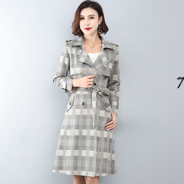 women's trench coats 2021 autumn women coat long sleeve causal plaid windbreaker female double-breasted patchwork korean fashion outerw, Tan;black
women's trench coats 2021 autumn women coat long sleeve causal plaid windbreaker female double-breasted patchwork korean fashion outerw, Tan;black