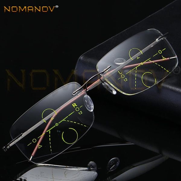ultra-light rimless black and grey frame fashion men women progressive multi-focus reading glasses add 75 100 125 150 175 to 400, White;black
ultra-light rimless black and grey frame fashion men women progressive multi-focus reading glasses add 75 100 125 150 175 to 400, White;black