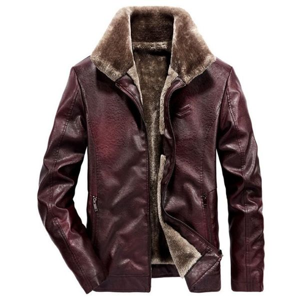 4xl men's pu leather jackets winter coats male fur collar thermal faux leather coat warm jacket autumn outwears 2019, Black
4xl men's pu leather jackets winter coats male fur collar thermal faux leather coat warm jacket autumn outwears 2019, Black