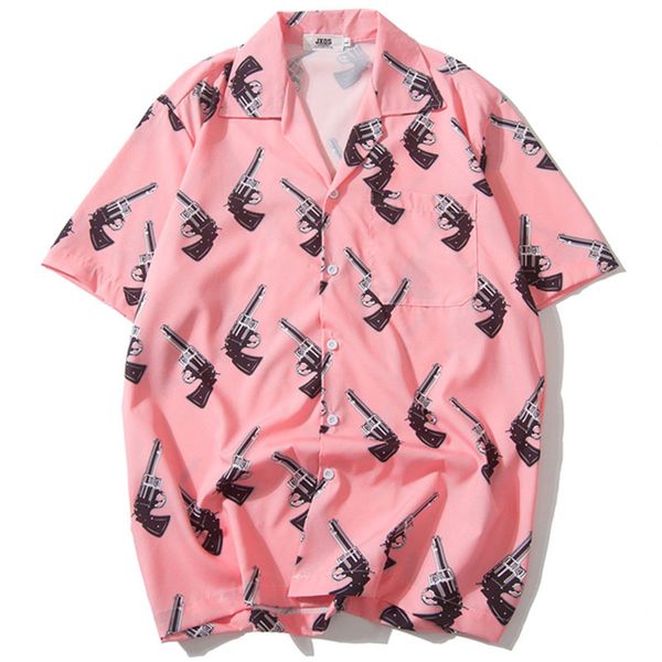 men's casual shirts hawaiian beach pistol print pink men 2021 summer party holiday fancy cardigan jackets hip hop streetwear outwear, White;black
men's casual shirts hawaiian beach pistol print pink men 2021 summer party holiday fancy cardigan jackets hip hop streetwear outwear, White;black