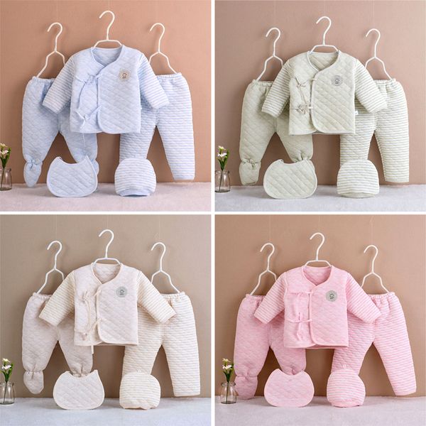 5pcs/set newborn baby cotton clothes set infant baby girls boys warm thickening underwear suit toddler outfit for new born gifts, Pink;blue
5pcs/set newborn baby cotton clothes set infant baby girls boys warm thickening underwear suit toddler outfit for new born gifts, Pink;blue