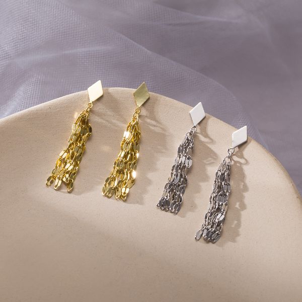 fashion 925 sterling silver geometric rhombus gold color plated dangle drop hanging tassel earrings for women brincos jewelry
fashion 925 sterling silver geometric rhombus gold color plated dangle drop hanging tassel earrings for women brincos jewelry