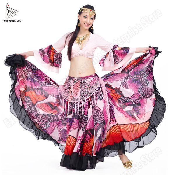 stage wear women tribal belly dance skirt costumes vintage gypsy butterfly pattern full circle performance 2 pieces set, Black;red
stage wear women tribal belly dance skirt costumes vintage gypsy butterfly pattern full circle performance 2 pieces set, Black;red