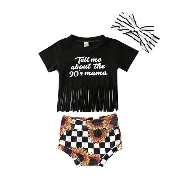 pudcoco baby summer clothing newborn infant baby girls letter print short sleeve tassel t shirts +sunflower shorts headband, White
pudcoco baby summer clothing newborn infant baby girls letter print short sleeve tassel t shirts +sunflower shorts headband, White