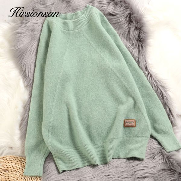 hirsionsan cashmere sweater women autumn winter loose thick pullover solid color casual knitted korean harajuku warm female, White;black
hirsionsan cashmere sweater women autumn winter loose thick pullover solid color casual knitted korean harajuku warm female, White;black