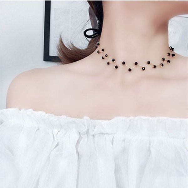 2019 new arrivals fashion black crystal necklace torques bijoux simple cross strand beaded chokers necklaces women jewelry, Silver
2019 new arrivals fashion black crystal necklace torques bijoux simple cross strand beaded chokers necklaces women jewelry, Silver