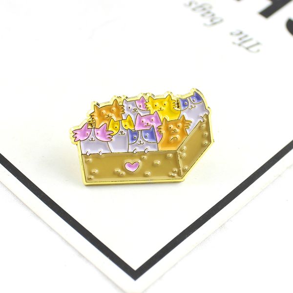 cute cat box brooch group of kittens cuddling love heart group box enamel lape denim knit animal badge love cat person gift, Gray
cute cat box brooch group of kittens cuddling love heart group box enamel lape denim knit animal badge love cat person gift, Gray