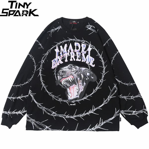 2020 men hip hop t shirt streetwear angry dog print harajuku tshirt loose hiphop oversize t-shirt long sleeve tees cotton, White;black
2020 men hip hop t shirt streetwear angry dog print harajuku tshirt loose hiphop oversize t-shirt long sleeve tees cotton, White;black