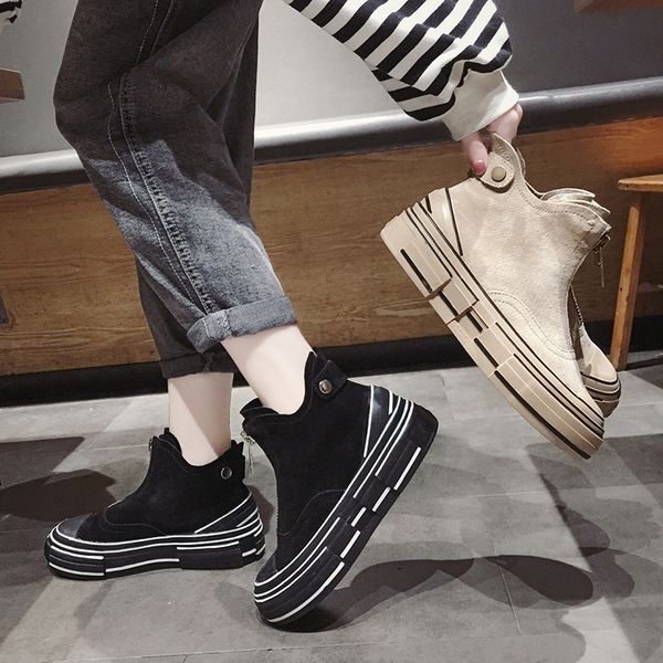 bootee woman 2019 women's ankle boots shoes luxury designer flat heel clogs platform zipper booties ladies round toe low med, Black
bootee woman 2019 women's ankle boots shoes luxury designer flat heel clogs platform zipper booties ladies round toe low med, Black