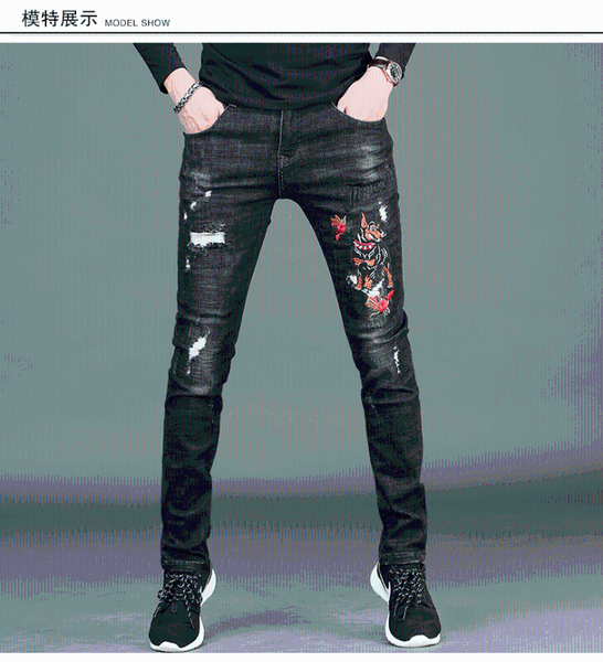w05446 fashion men's jeans 2020 runway european design party style men's clothing, Blue
w05446 fashion men's jeans 2020 runway european design party style men's clothing, Blue