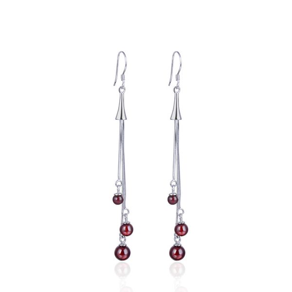 vintage fine jewelry 925 sterling silver long tassel earrings luxury drop earrings retro red garnet dangle for women
vintage fine jewelry 925 sterling silver long tassel earrings luxury drop earrings retro red garnet dangle for women