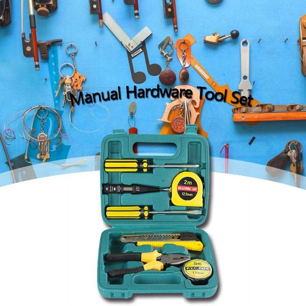 8pcs / set of manual hardware tool set screwdriver + knife + wire pliers toolbox ruler with plastic tool box storage box
8pcs / set of manual hardware tool set screwdriver + knife + wire pliers toolbox ruler with plastic tool box storage box