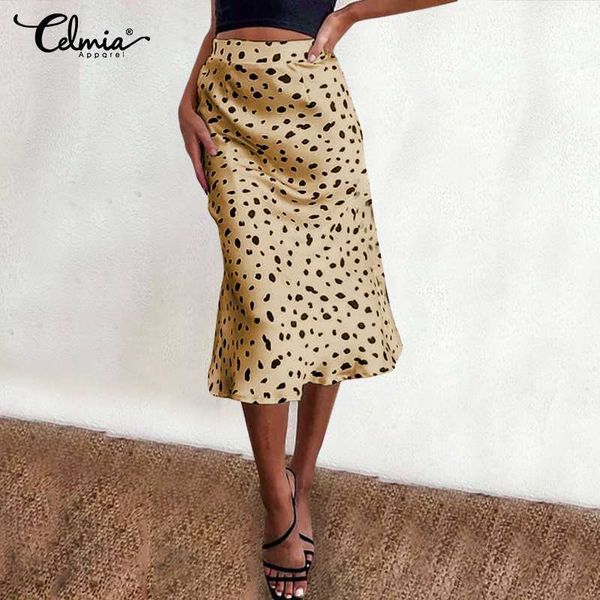 women long skirts celmia 2020 summer printed beach bottoms casual loose elegant office lady skirts high waist satin skirt 7, Black
women long skirts celmia 2020 summer printed beach bottoms casual loose elegant office lady skirts high waist satin skirt 7, Black