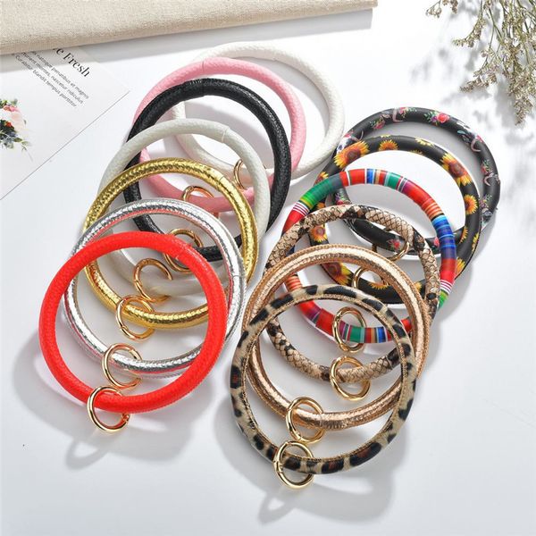 fashion multiful keychain pu leather o key chain round circle wristlet keyring for women girls holder bag accessories gifts, Silver
fashion multiful keychain pu leather o key chain round circle wristlet keyring for women girls holder bag accessories gifts, Silver