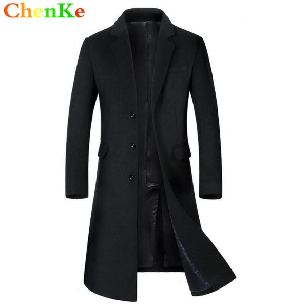 chenke brand 2017 men's casual x-long wool blends new male single breasted woolen slim coats outwear windbreaker ship, Black
chenke brand 2017 men's casual x-long wool blends new male single breasted woolen slim coats outwear windbreaker ship, Black