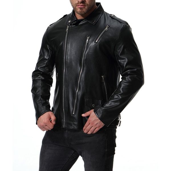 2019 autumn new style europe and america fashion-men locomotive large size leather coat multi-zipper leather jacket coat xb027, Black
2019 autumn new style europe and america fashion-men locomotive large size leather coat multi-zipper leather jacket coat xb027, Black