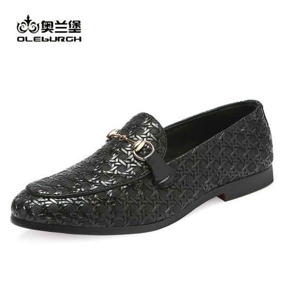 oleburgh luxury metal decoration men loafers comfortabl elegant weaving pu dress shoes men's flats casual shoes big plus size 48, Black
oleburgh luxury metal decoration men loafers comfortabl elegant weaving pu dress shoes men's flats casual shoes big plus size 48, Black
